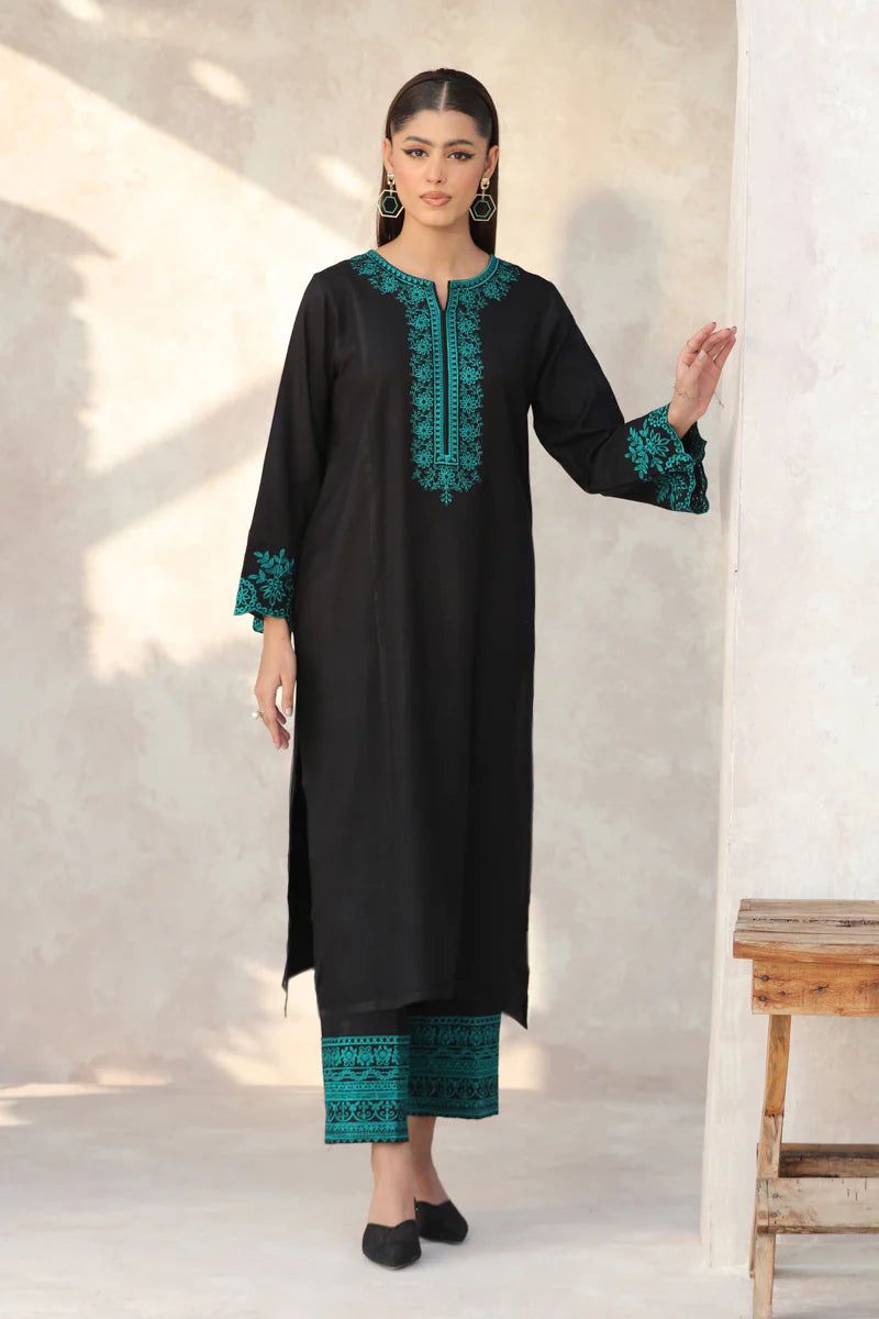 2PC EMBROIDERED DHANAK DRESS  WA-83 RP