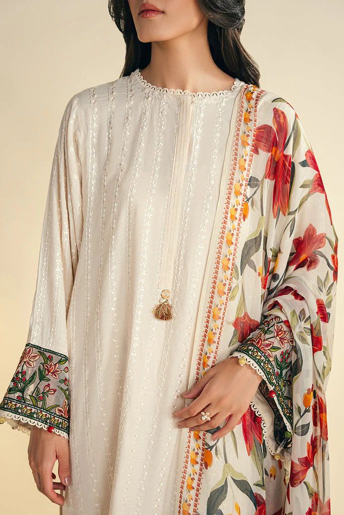 3PC EMBROIDERED KHADDAR DRESS  WA-68 RP