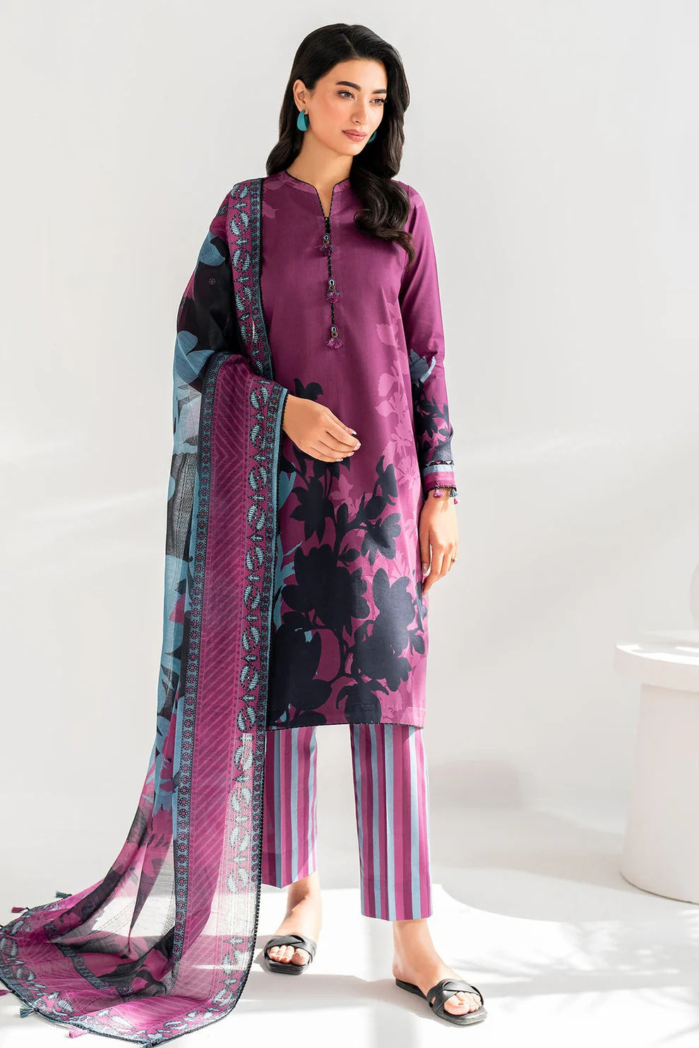 3PC KARANDI DIGITAL PRINTED DRESS WA-65 RP