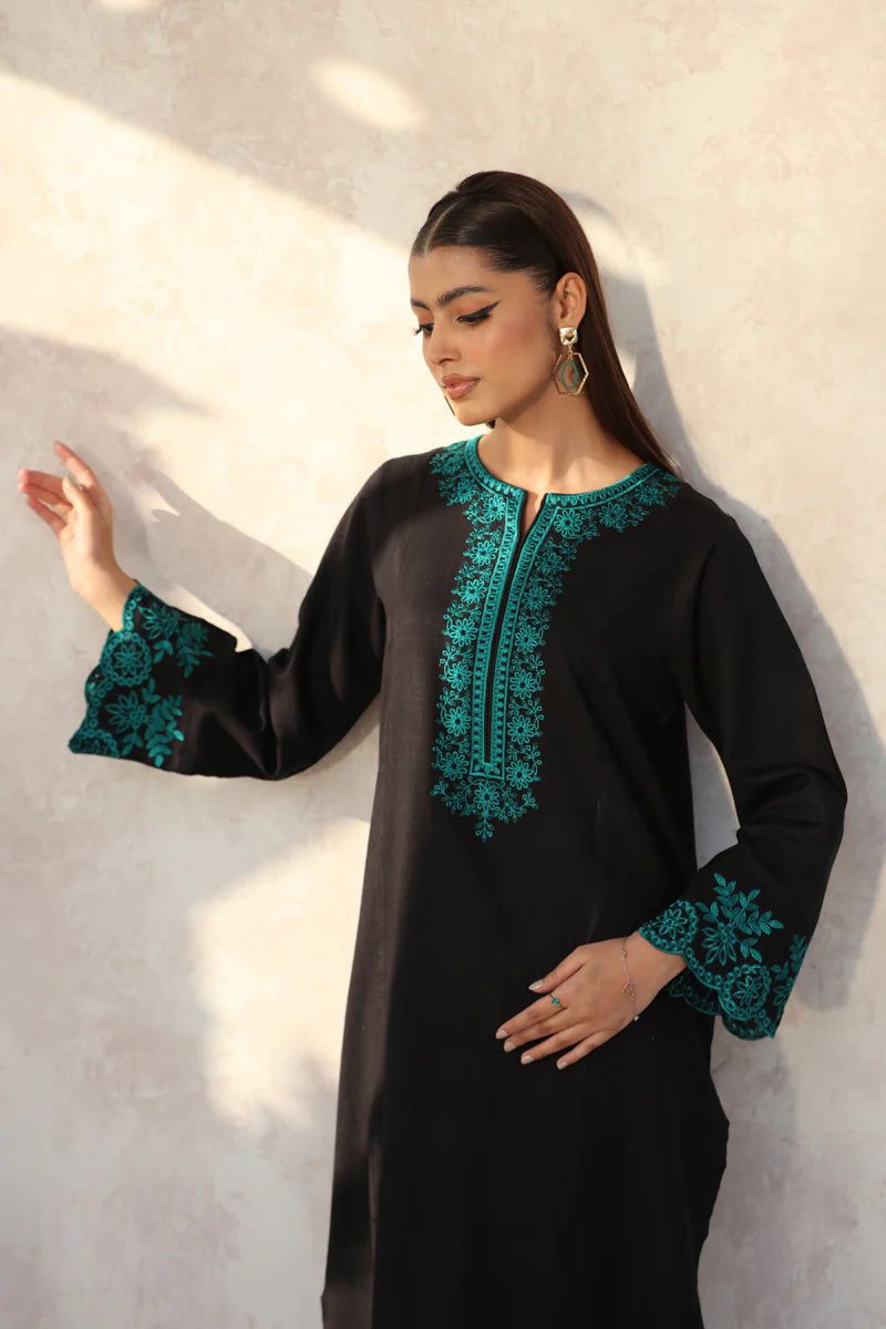 2PC EMBROIDERED DHANAK DRESS  WA-83 RP