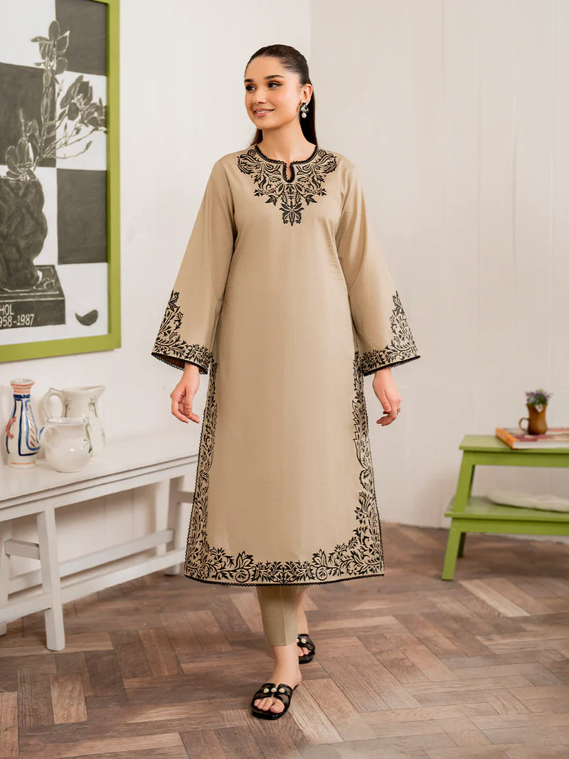 3PC EMBROIDERED DHANAK DRESS  WA-10 RP