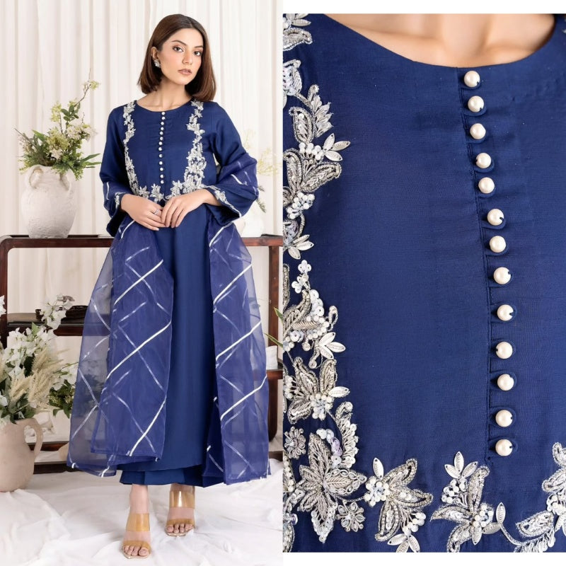 ILIANA NAVY BLUE- HEMEL SILK