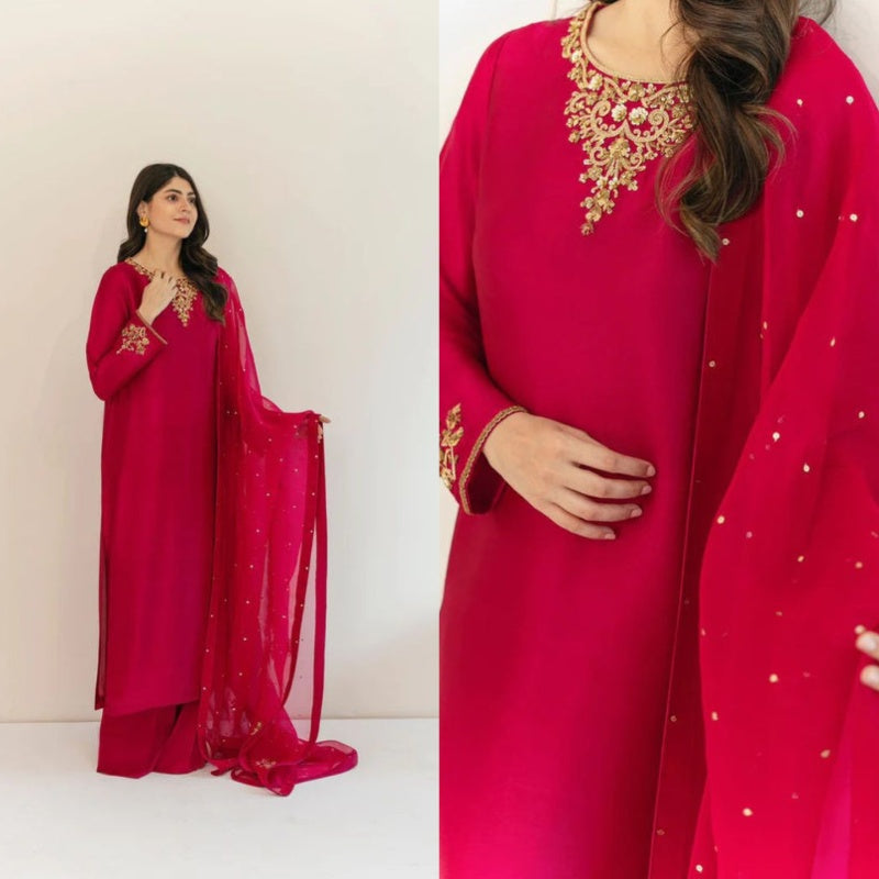 SEERA FUSCHIA- HEMEL SILK
