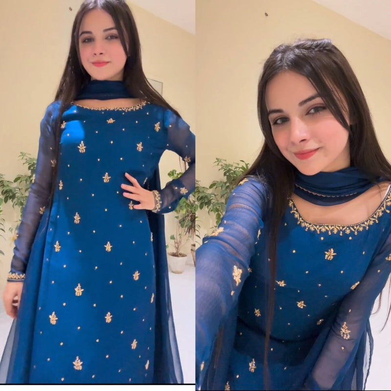 BLUSH ROYAL BLUE - HEMEL SILK