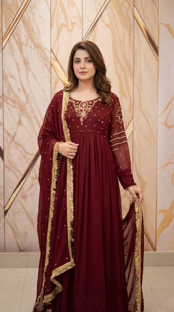 WA-ANKITA MEHROON   STITCH