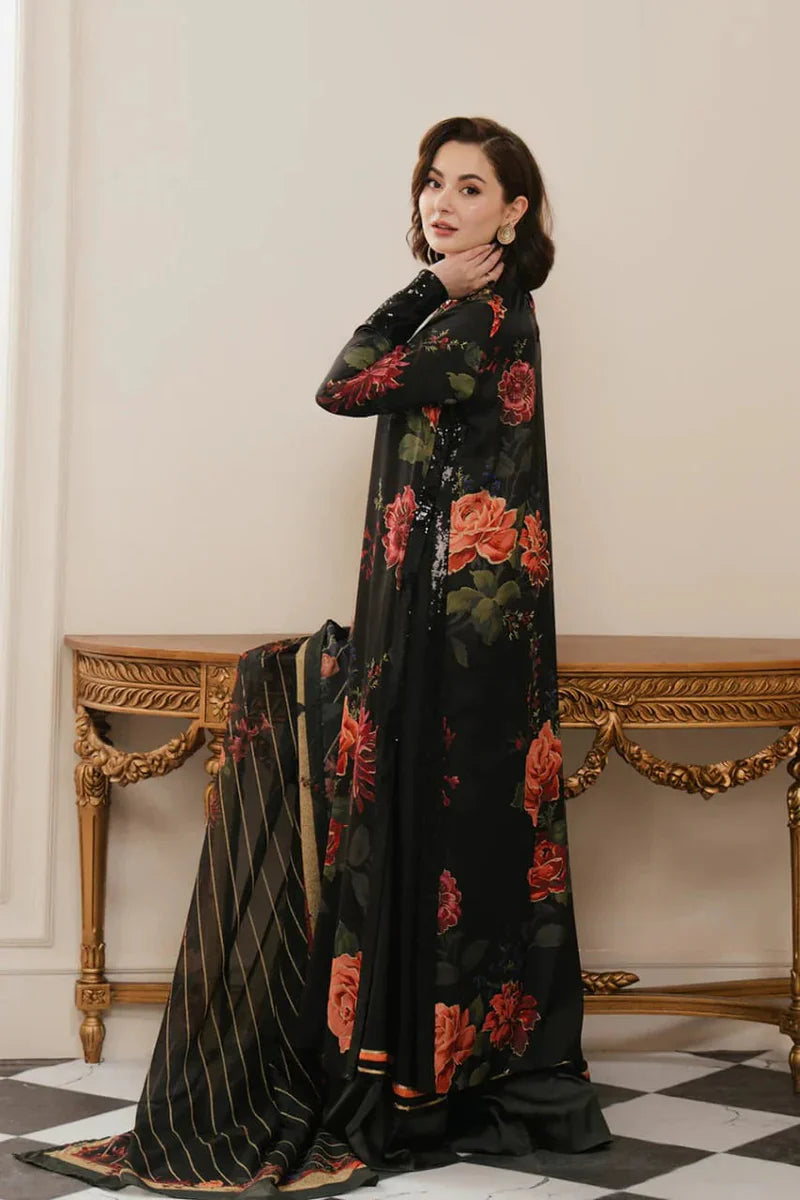 3PC PRINTED VISCOSE SILK DRESS  WA-46 RP